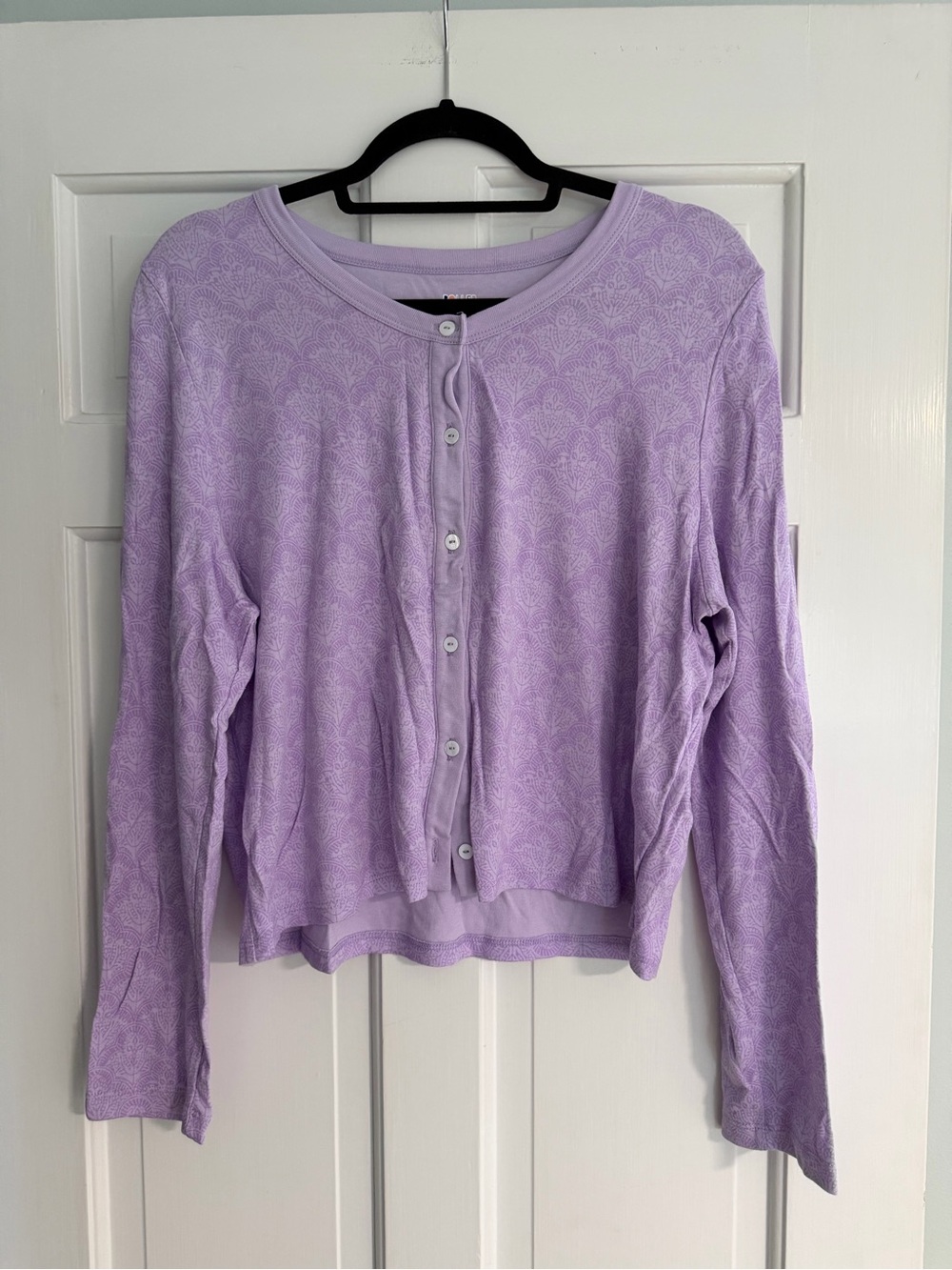 Roller Rabbit Lavender Button-Front Pajama Top